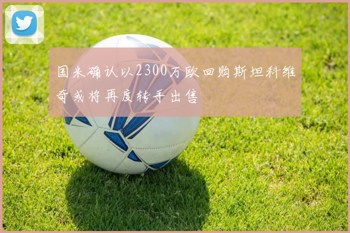 国米确认以2300万欧回购斯坦科维奇或将再度转手出售